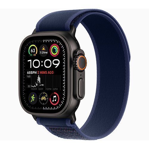 Apple Watch Series Ultra 2 49mm Black Titanium Case with Blue Trail Loop S/M